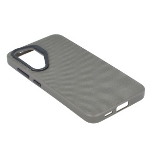 Toc TPU Vegan Leather Samsung Galaxy S25 Ultra Grey - Img 3