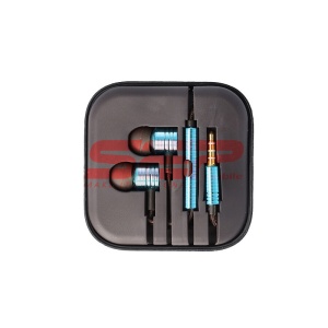 Casti audio In-Ear Stereo Metal universal 3,5mm BLUE