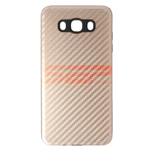Husa ALU Carbon Samsung Galaxy J7 2016 Gold