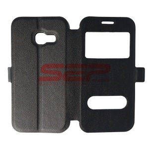 Husa FlipCover Smart View Samsung Galaxy A3 2017 BLACK