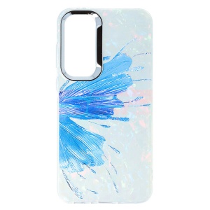 Husa silicon Aurora Shell Samsung Galaxy A35 Blue Butterfly