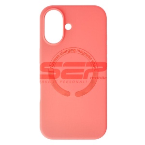 Husa silicon Mag Cover Apple iPhone 16 Coral
