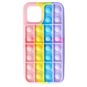 Husa silicon Pop IT Bubble Apple iPhone 12 Pro Rainbow