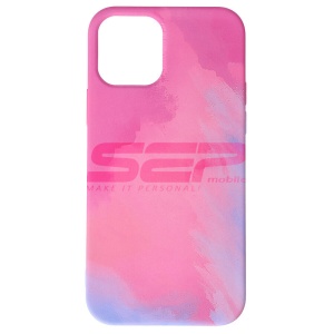 Husa silicon Watercolor Apple iPhone 12 Pro Purplish Red