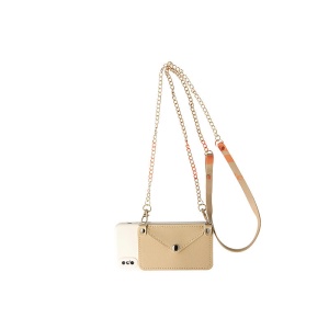 Husa TPU Crossbody Wallet Apple iPhone XS BEIGE - Img 1