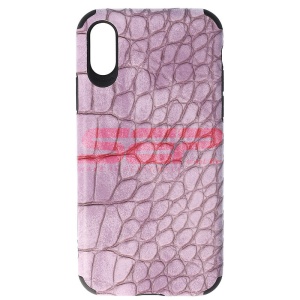 Husa TPU Leather Crocodile Apple iPhone X / XS Lavender - Img 1