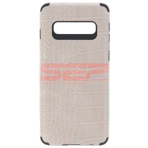 Husa TPU Leather Crocodile Samsung Galaxy S10 Grey - Img 1