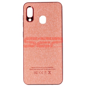 Husa TPU Leather Denim Samsung Galaxy A20 Rose Gold - Img 1