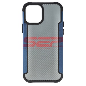 Husa TPU+PC Carbon Fiber Apple iPhone 12 Pro Blue - Img 1