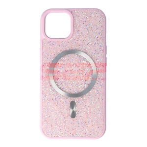 Husa TPU+PC Diamonds Magsafe Apple iPhone 14 Pink - Img 1