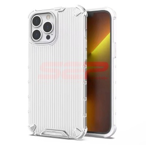 Husa TPU+PC Stripes Apple iPhone 11 Clear - Img 1