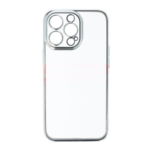 Husa TPU Plating Frame Apple iPhone 13 Pro Silver - Img 2