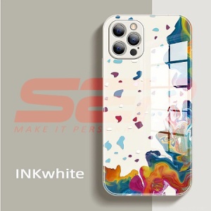 Husa TPU Watercolor Glass Samsung Galaxy A72 Ink White - Img 2
