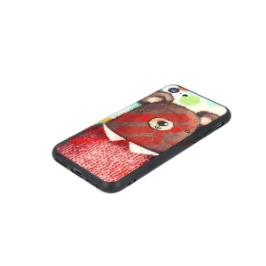 Husa UV Copy Glass Apple iPhone 8 Bear - Img 2