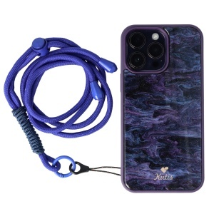 Snur textil pentru telefon mobil Electric Blue - Img 2