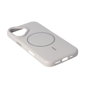 Toc Luxury Leather Magsafe Apple iPhone 16e Grey - Img 2