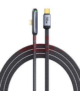 Cablu date 90 Angle Type-C - Lightning 30W Tranyoo CL-3 - Img 1