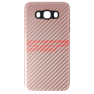 Husa ALU Carbon Samsung Galaxy J7 2016 Rose Gold