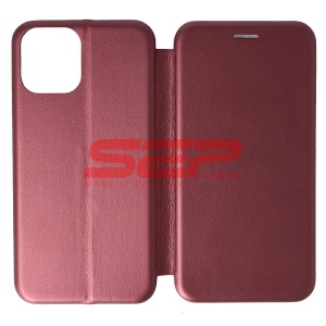 Husa FlipCover Round Apple iPhone 13 Pro Max Wine Red