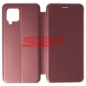 Husa FlipCover Round Samsung Galaxy A42 5G Wine