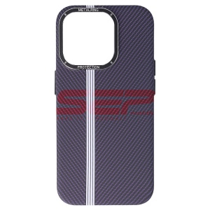 Husa PC MetalRing Carbon Apple iPhone 15 Pro Purple