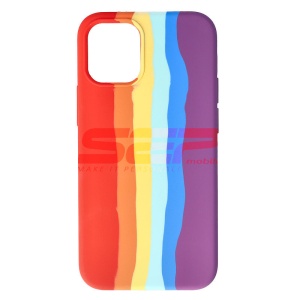 Husa silicon High Copy Rainbow Apple iPhone 12 mini