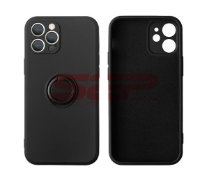 Husa silicon Liquid Ring Stand Samsung Galaxy A03s Black