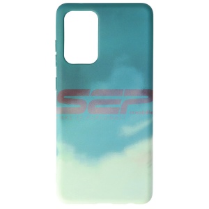 Husa silicon Watercolor Samsung Galaxy A72 Turquoise - Img 1