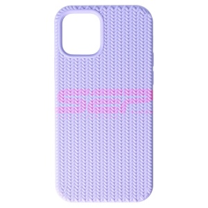 Husa silicon Woven Texture Apple iPhone 12 Pro Lavender