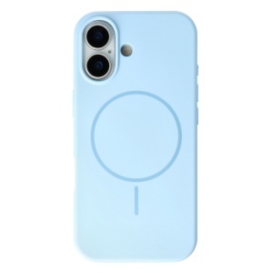 Husa Soft Silicone Magsafe Apple iPhone 16 Light Blue - Img 2