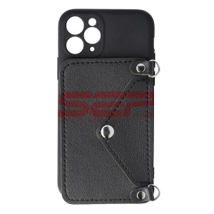 Husa TPU Crossbody Wallet Apple iPhone 11 Pro BLACK - Img 2