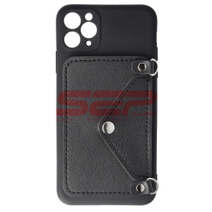 Husa TPU Crossbody Wallet Apple iPhone 11 Pro Max BLACK - Img 3