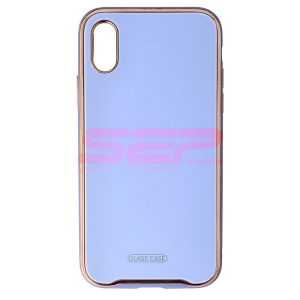 Husa TPU & Glass Luxury Apple iPhone XS Max Sky Blue