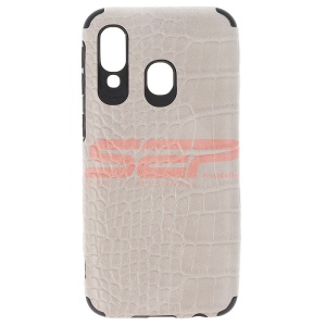 Husa TPU Leather Crocodile Samsung Galaxy A40 Grey - Img 1