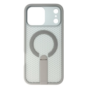 Husa TPU+PC 3D Grid Apple iPhone 17 Pro Max Titanium Grey - Img 3
