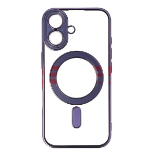Husa TPU Plating Frame Magnetic Magsafe Apple iPhone 16 Purple - Img 1