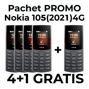 Pachet promo Nokia 105 (2021) 4G 4 + 1 GRATIS !!!