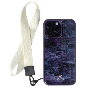Snur textil Lines pentru telefon mobil White