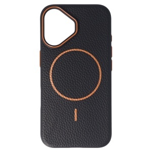 Toc Luxury Leather Magsafe Apple iPhone 16 Black