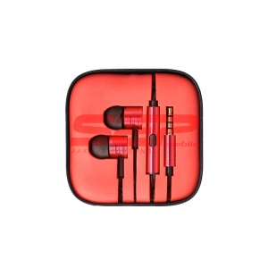 Casti audio In-Ear Stereo Metal universal 3,5mm RED
