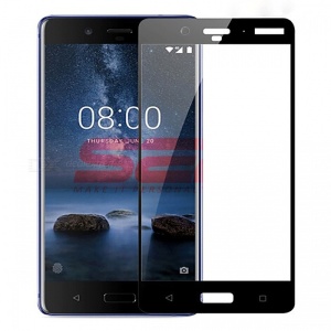 Geam protectie display sticla 5D FULL GLUE Nokia 8 BLACK - Img 2