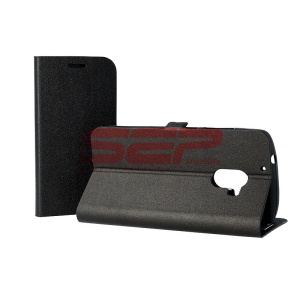 Husa FlipCover Stand Magnet Lenovo K6 NEGRU