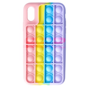 Husa silicon Pop IT Bubble Apple iPhone XS Rainbow