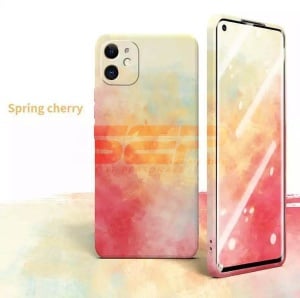 Husa silicon Watercolor Apple iPhone 12 Pro Spring Cherry - Img 2