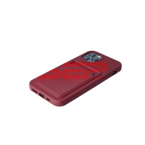 Husa TPU Card Holder Samsung Galaxy A02s Burgundy - Img 2