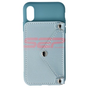 Husa TPU Crossbody Wallet Apple iPhone XS BLUE - Img 2