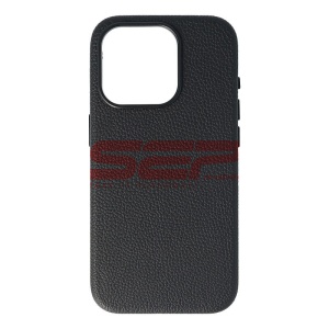 Husa TPU Leather Magsafe Apple iPhone 15 Pro Black