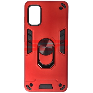Husa TPU+PC Armor Ring Case Samsung Galaxy A41 Red - Img 1