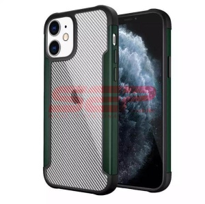 Husa TPU+PC Carbon Fiber Apple iPhone 11 Pro Max Green - Img 2