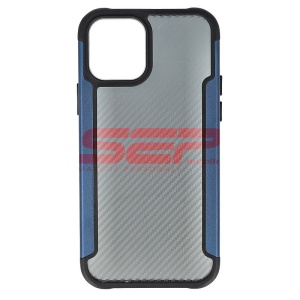 Husa TPU+PC Carbon Fiber Apple iPhone 12 Blue - Img 1